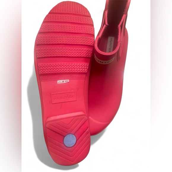Hunter pink/red Winter Rain Boots with Chunky Sole - Picture 5 of 6